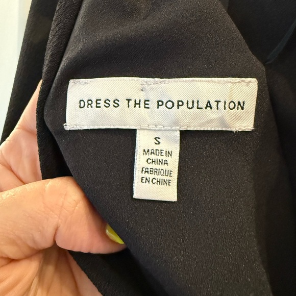 Dress the Population Mackenzie Back Twist Mini Dress Little Black Dress Small - Picture 9 of 11